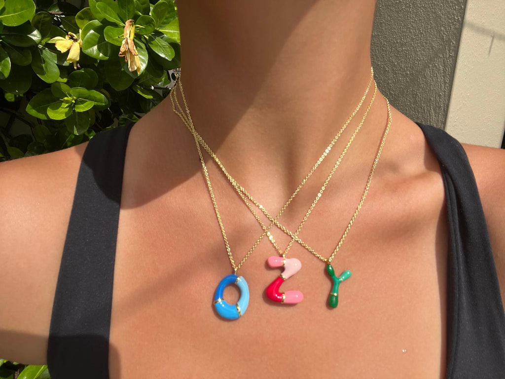 Initial Color Necklace