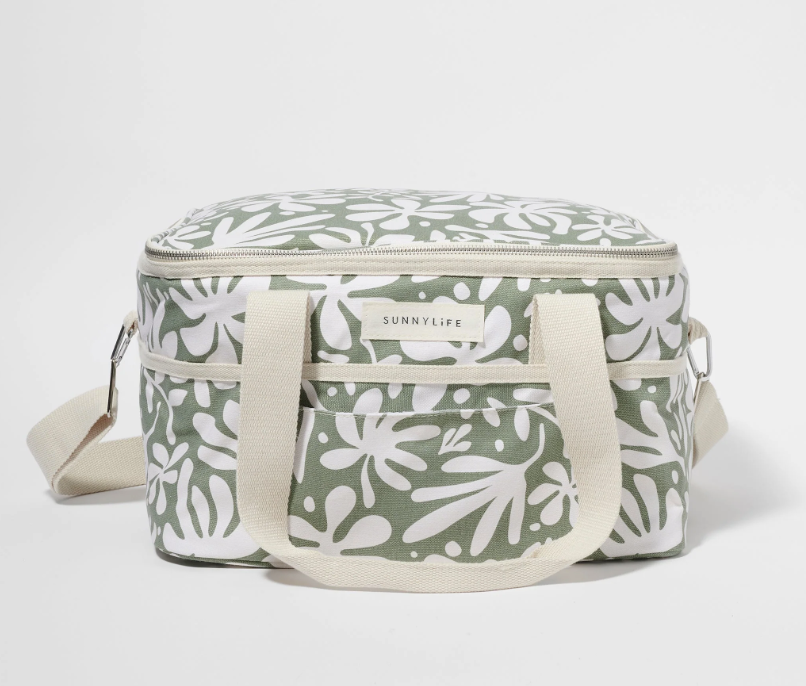 The Vacay Olive Canvas Cooler Bag