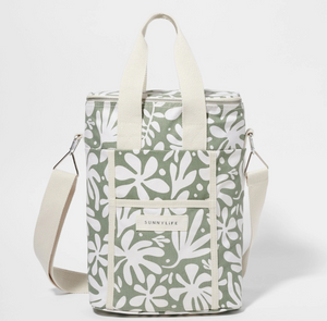 The Vacay Olive Canvas Drinks Cooler Bag