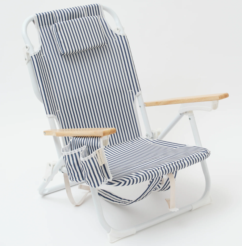 The Resort Coastal Blue Luxe Beach Chair