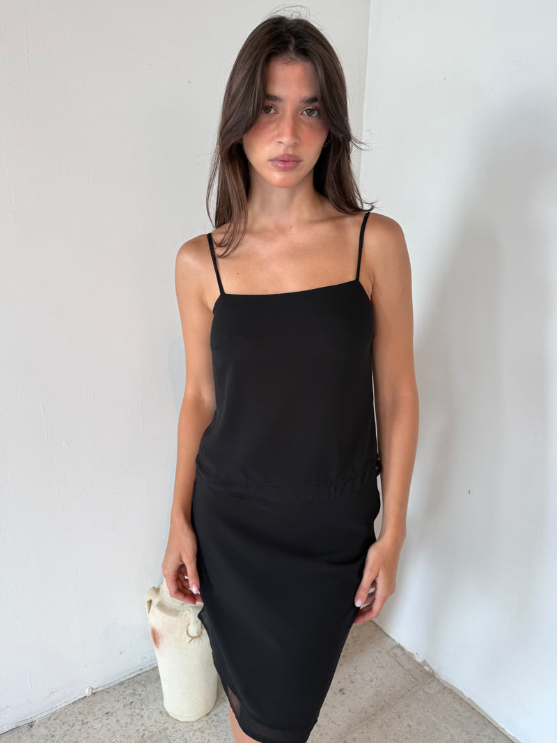 Layered Cami Top & Skirt Set