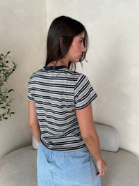 Navy Stripe SS Tee
