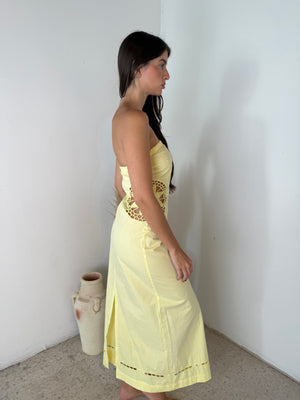 Yellow Embroidered Dress