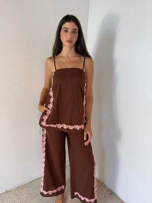 Choco Top & Pants Set