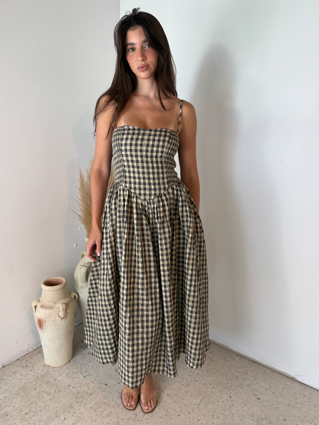 Checkered Maxi Dress