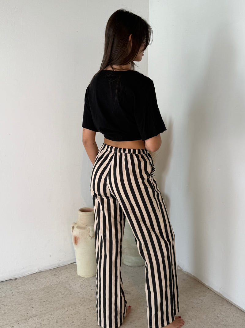 Striped Drawstring Pants
