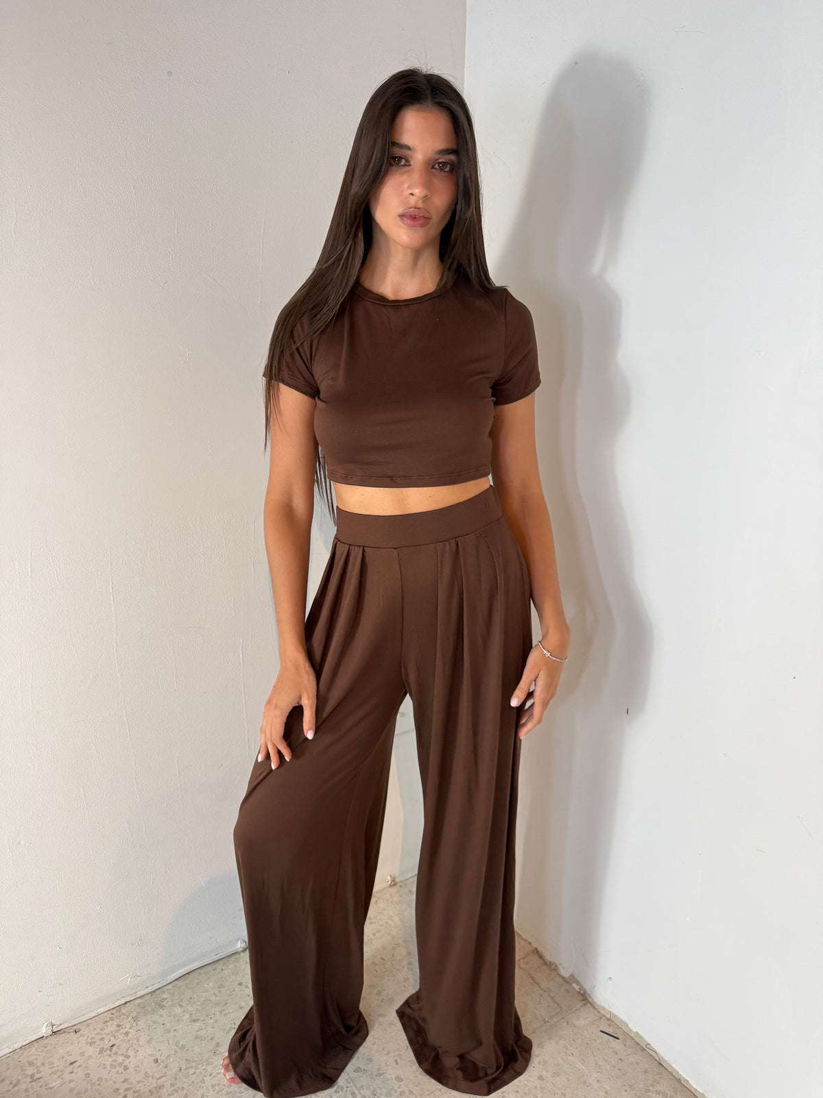 Crop SS Tee & Pant Set