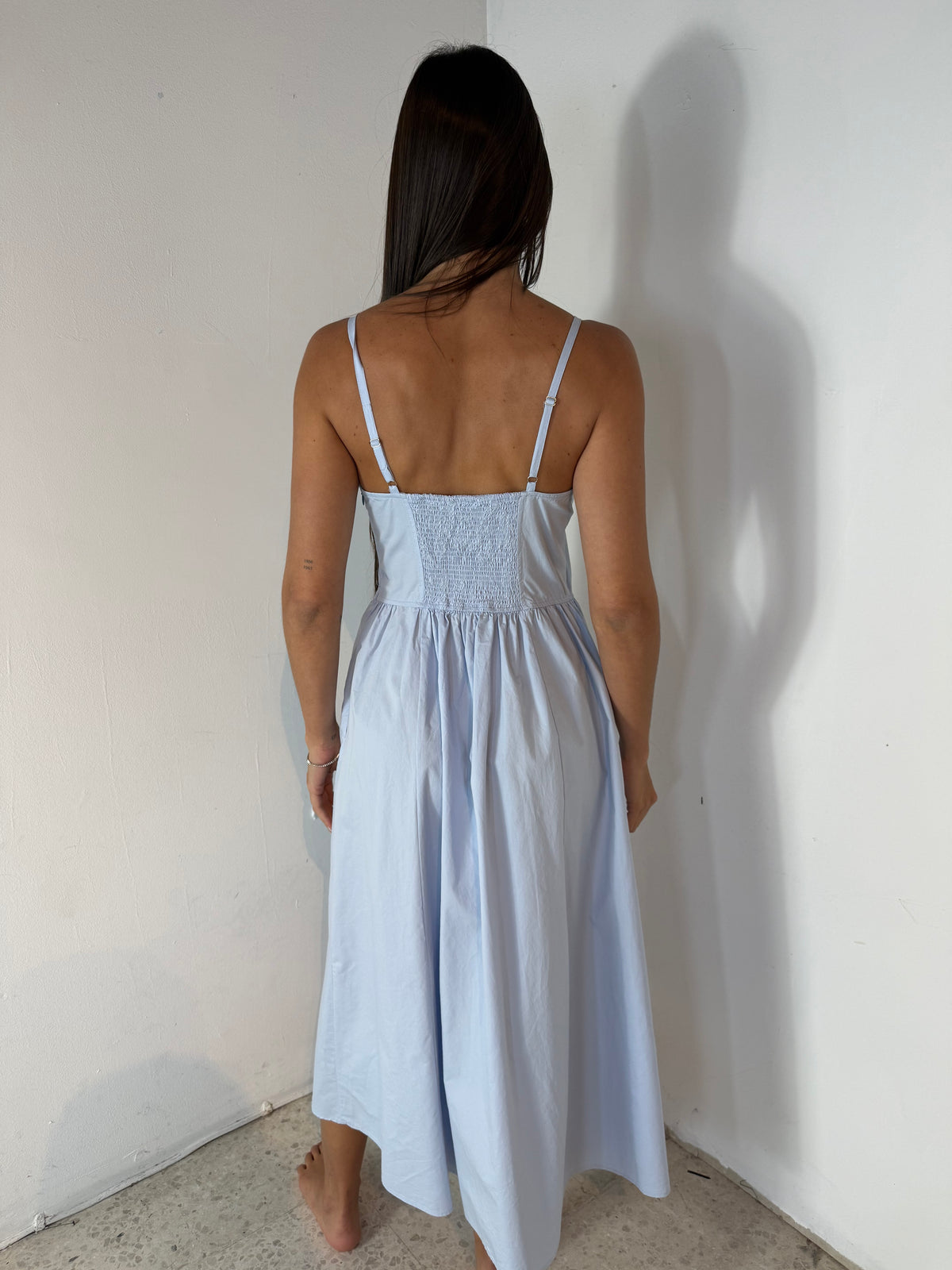 Button Front Cami Midi Dress