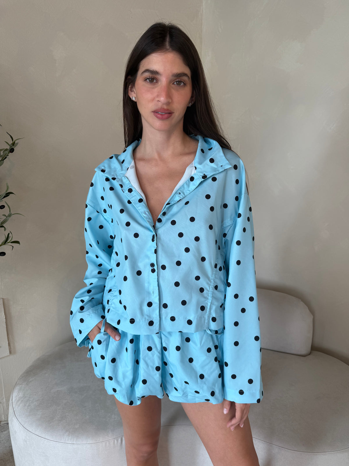Polka Jacket & Short Set