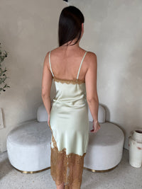 Lace Satin Slip Dress