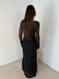Black Bias Maxi Skirt