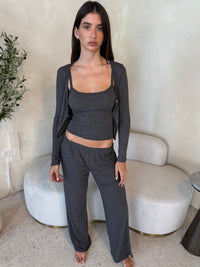 Charcoal Ribbed 3pc Set