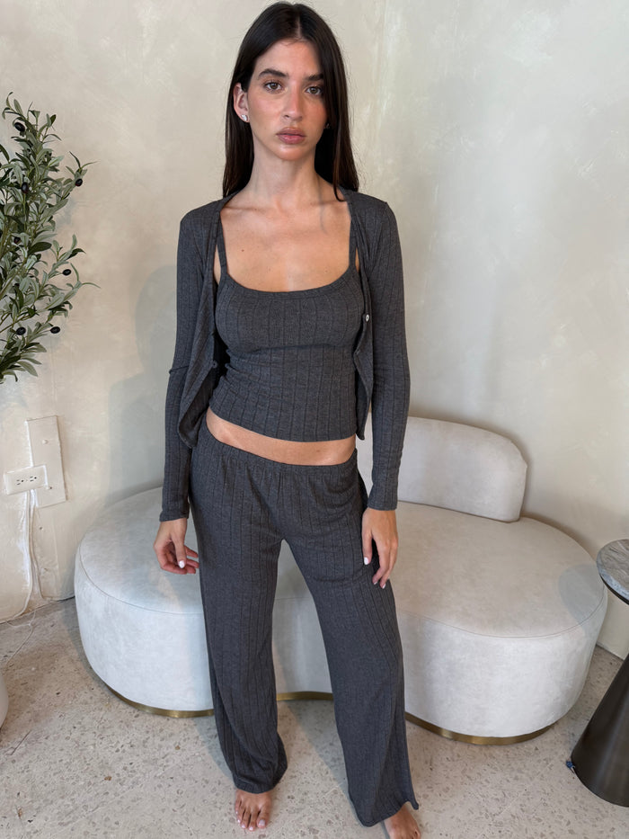 Charcoal Ribbed 3pc Set