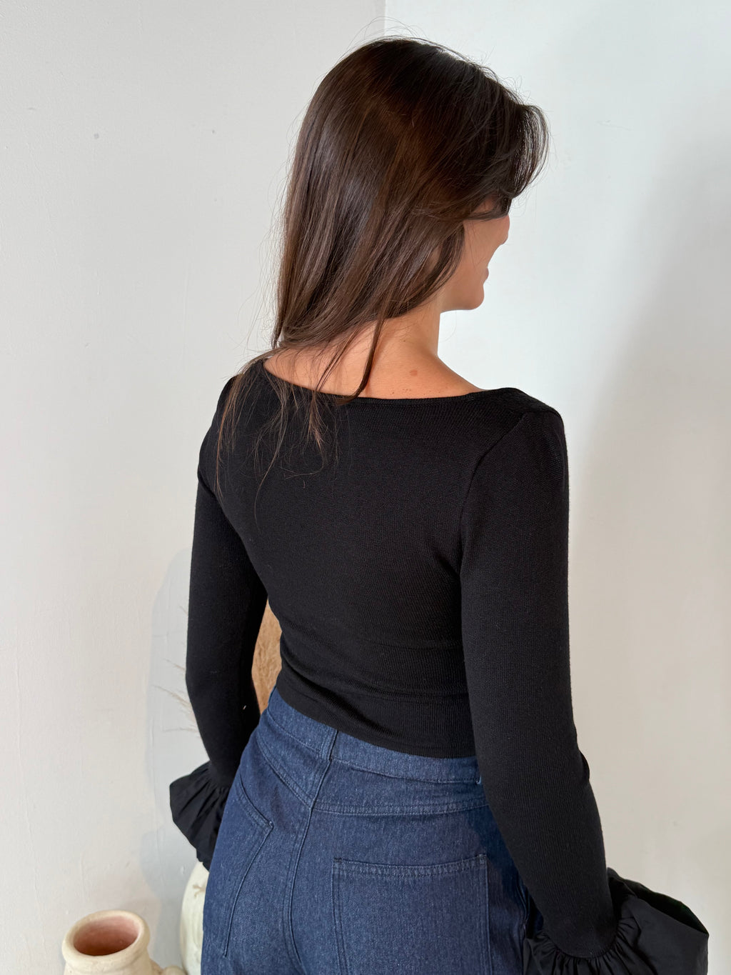 LS Bubble Cuff Top