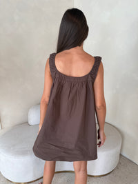 Brown Button Sun Dress