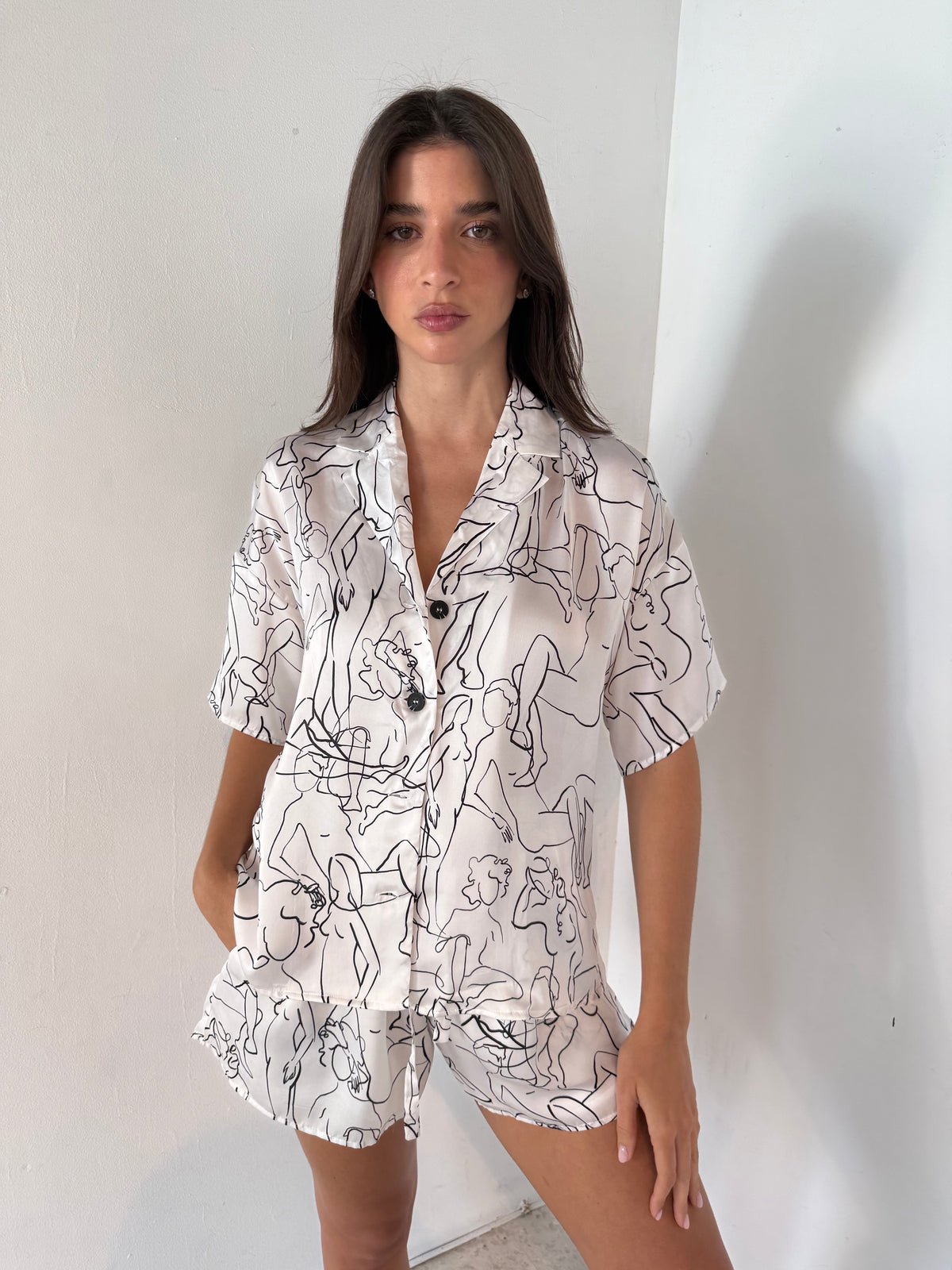 Printed Satin Set