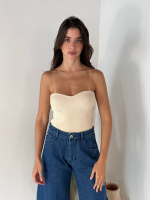 Ribbed Sweetheart Tube Top