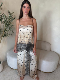 Satin Lace Printed Set