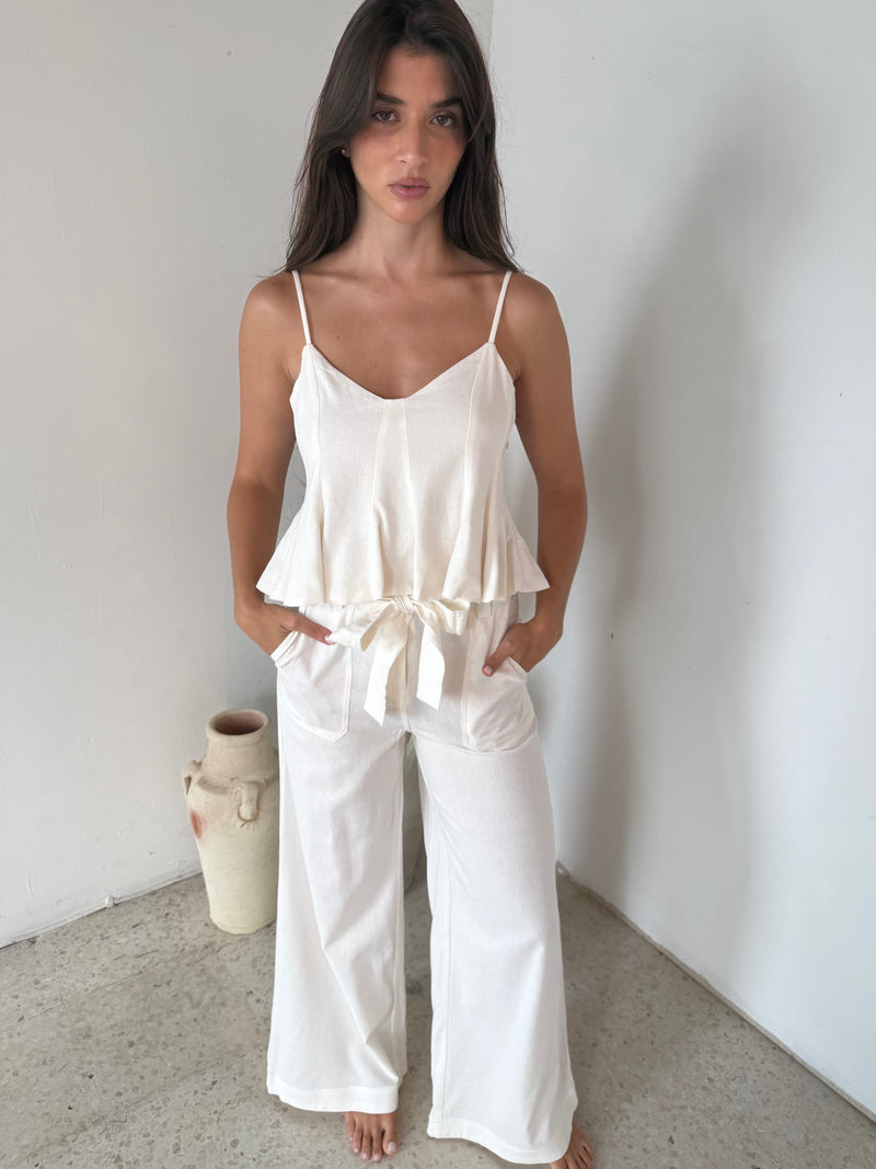 Ivory Tank & Pant Set