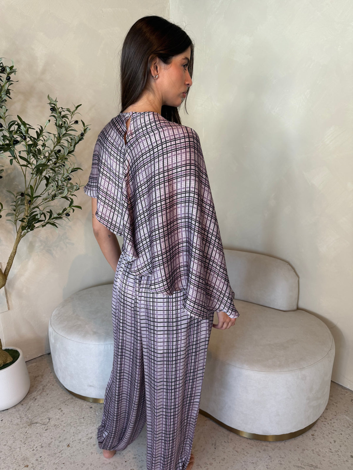 Plaid Top & Pant Set