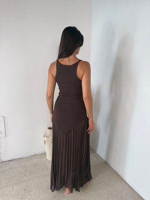 Sheer Bottom Maxi Dress