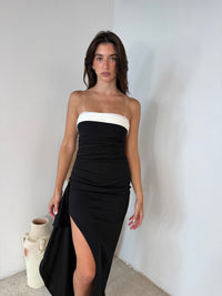 Black White Tube Dress