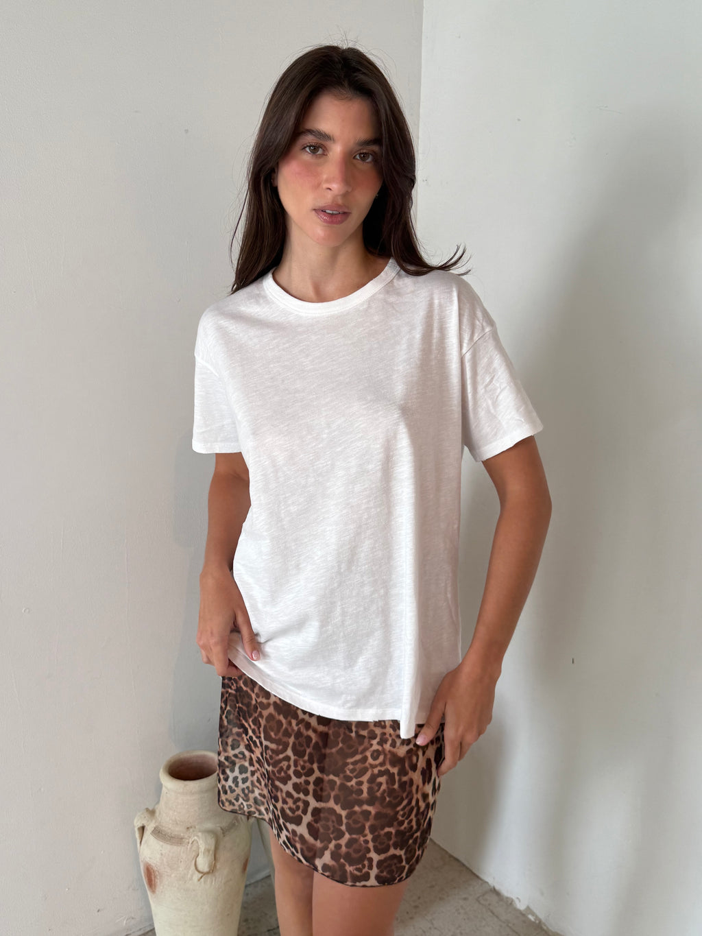 Leopard Mesh Skirt