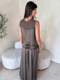 Chiffon Contrast Top & Skirt Set