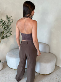 Brown Tencel Trousers
