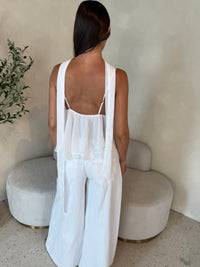 White Strappy Satin Top