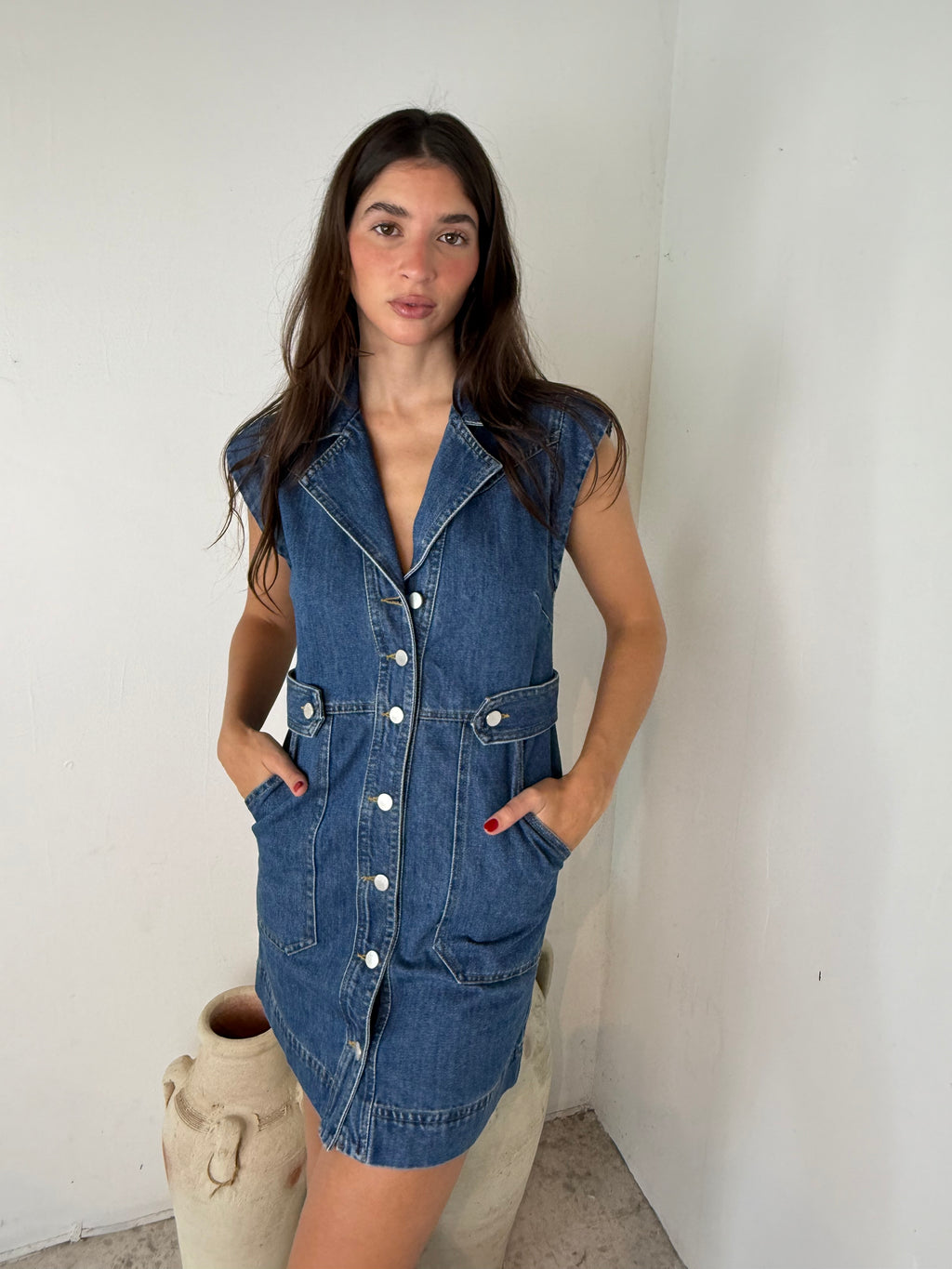 Denim Buttondown Dress