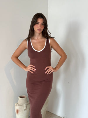 Frill Hem Maxi Dress
