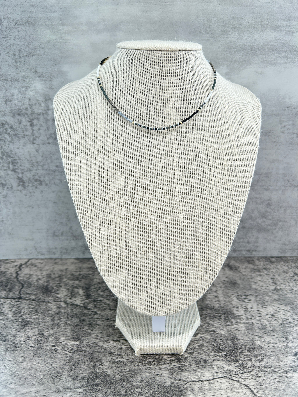 Black Tiny Beaded Necklace