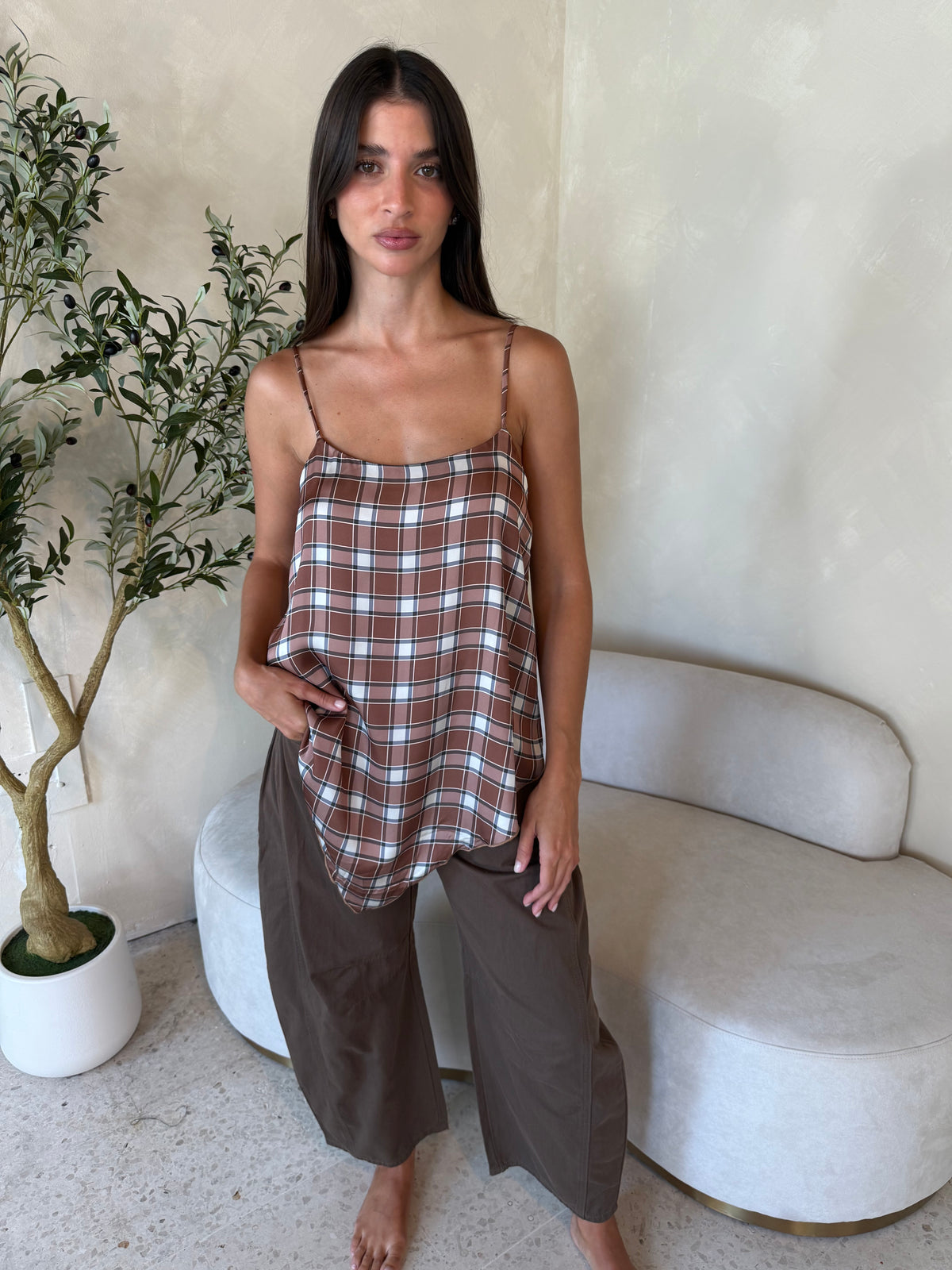 Wide Leg Barrel Pants