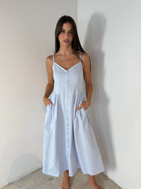Button Front Cami Midi Dress