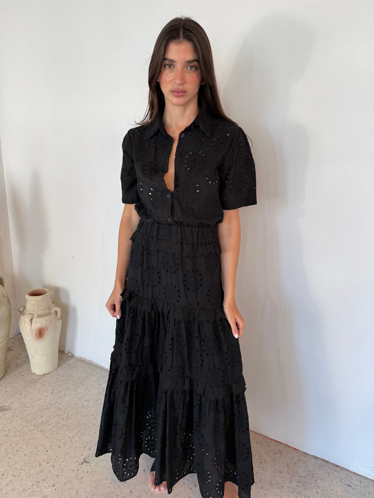 Eyelet Maxi Dress