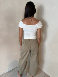 Taupe Barrel Pants