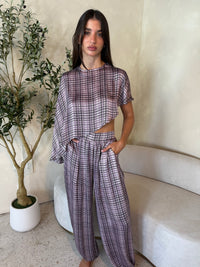 Plaid Top & Pant Set