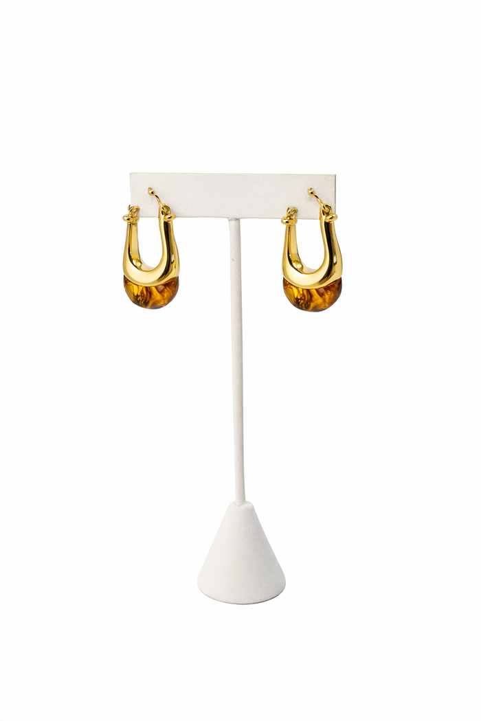 Amber Drop Earring