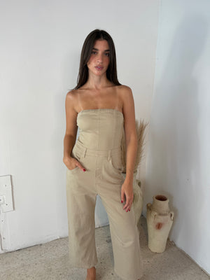 Solid Barrel Jumpsuit
