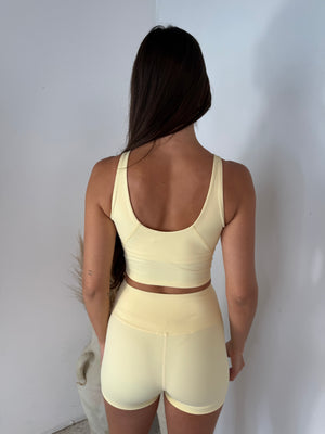 V Neck Top & Biker Short Set