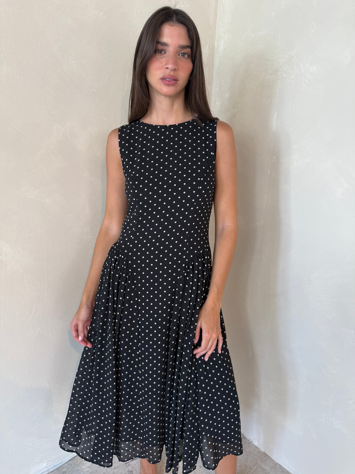 Polka Dot Midi Dress