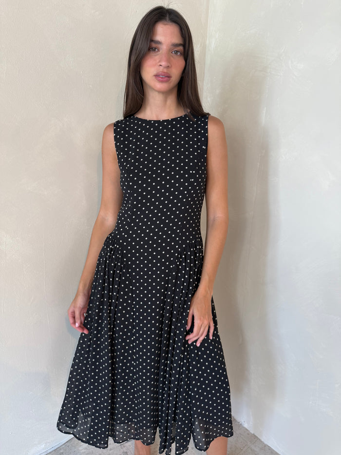 Polka Dot Midi Dress
