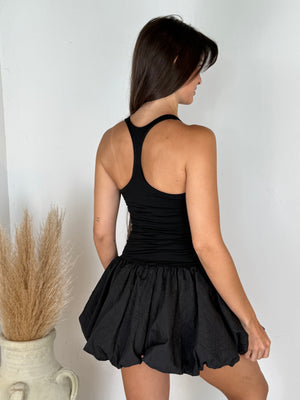 Bubble Hem Mini Dress