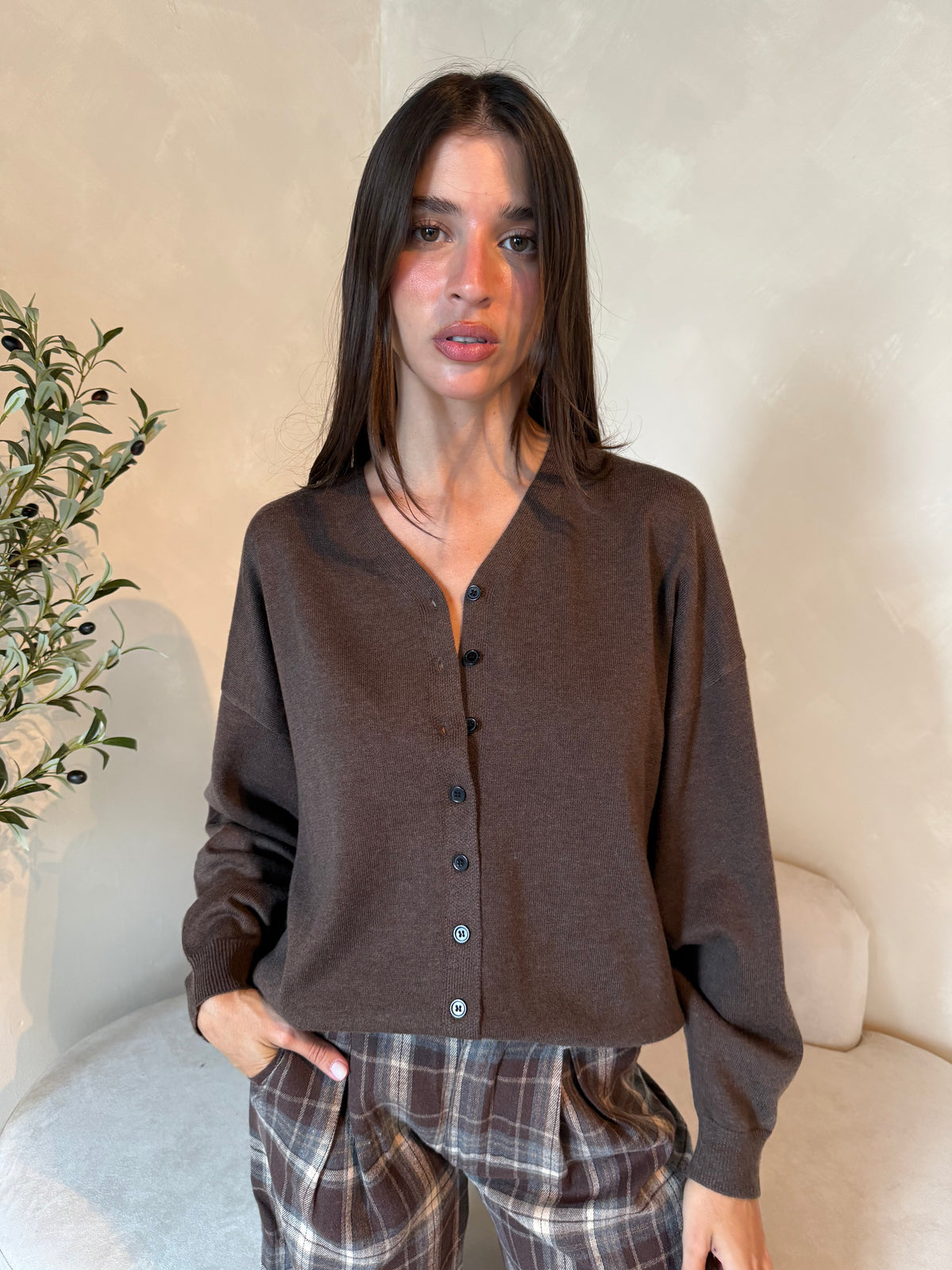 Fuzzy LS Cardigan