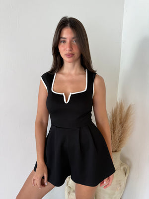Scuba Square Neck Romper