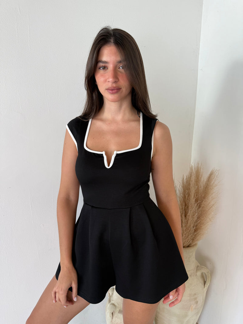 Scuba Square Neck Romper