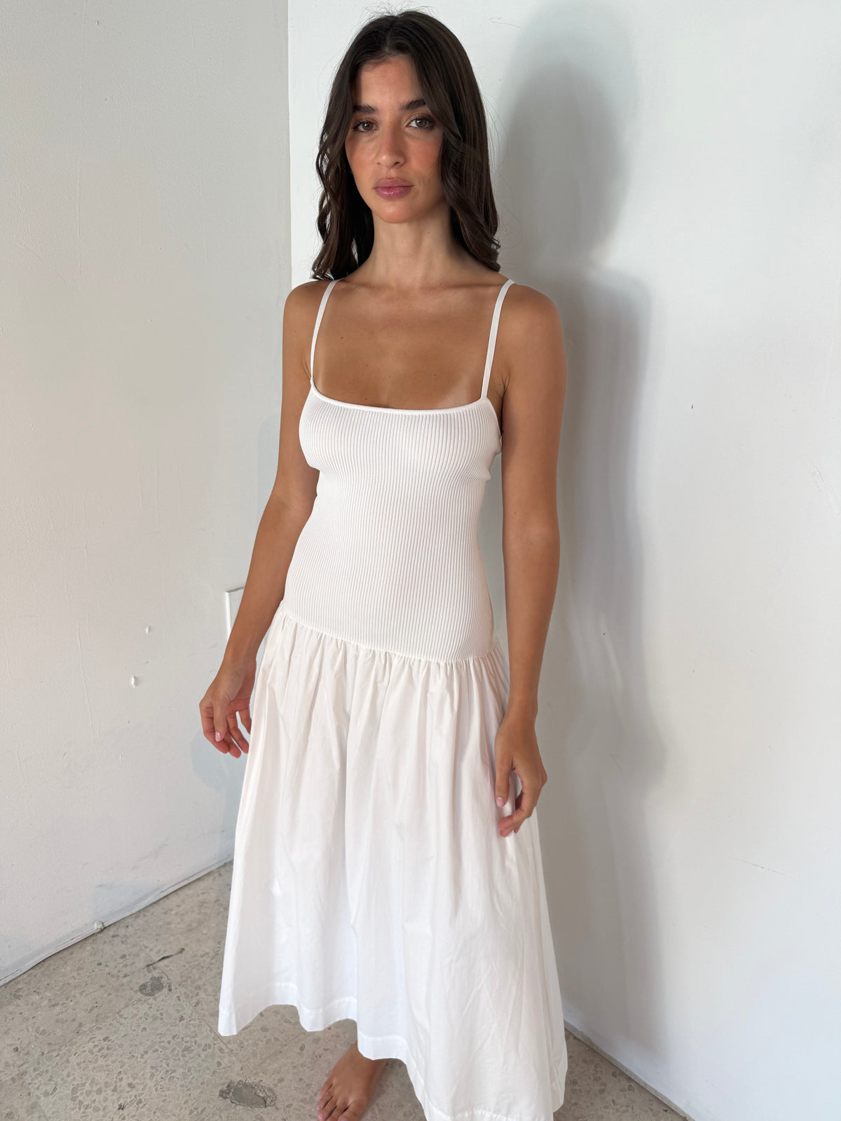 Knit Lace Up Midi Dress