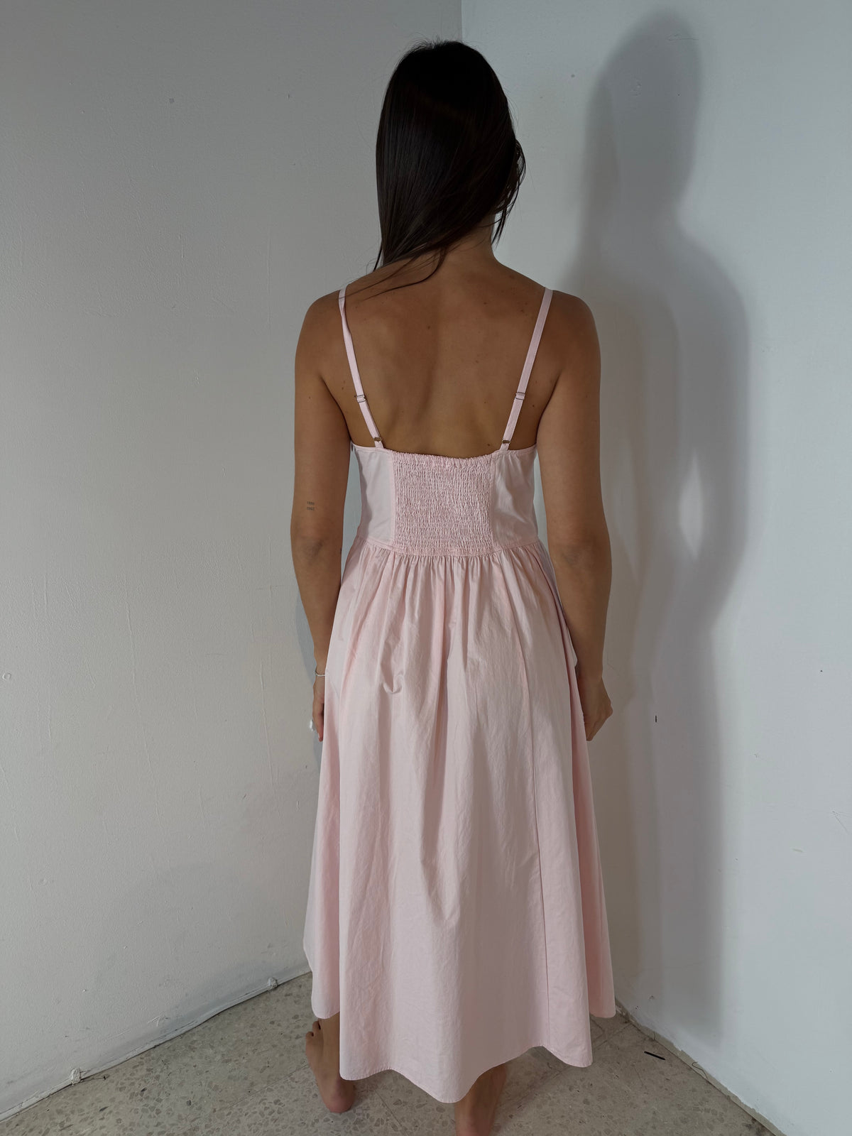 Button Front Cami Midi Dress