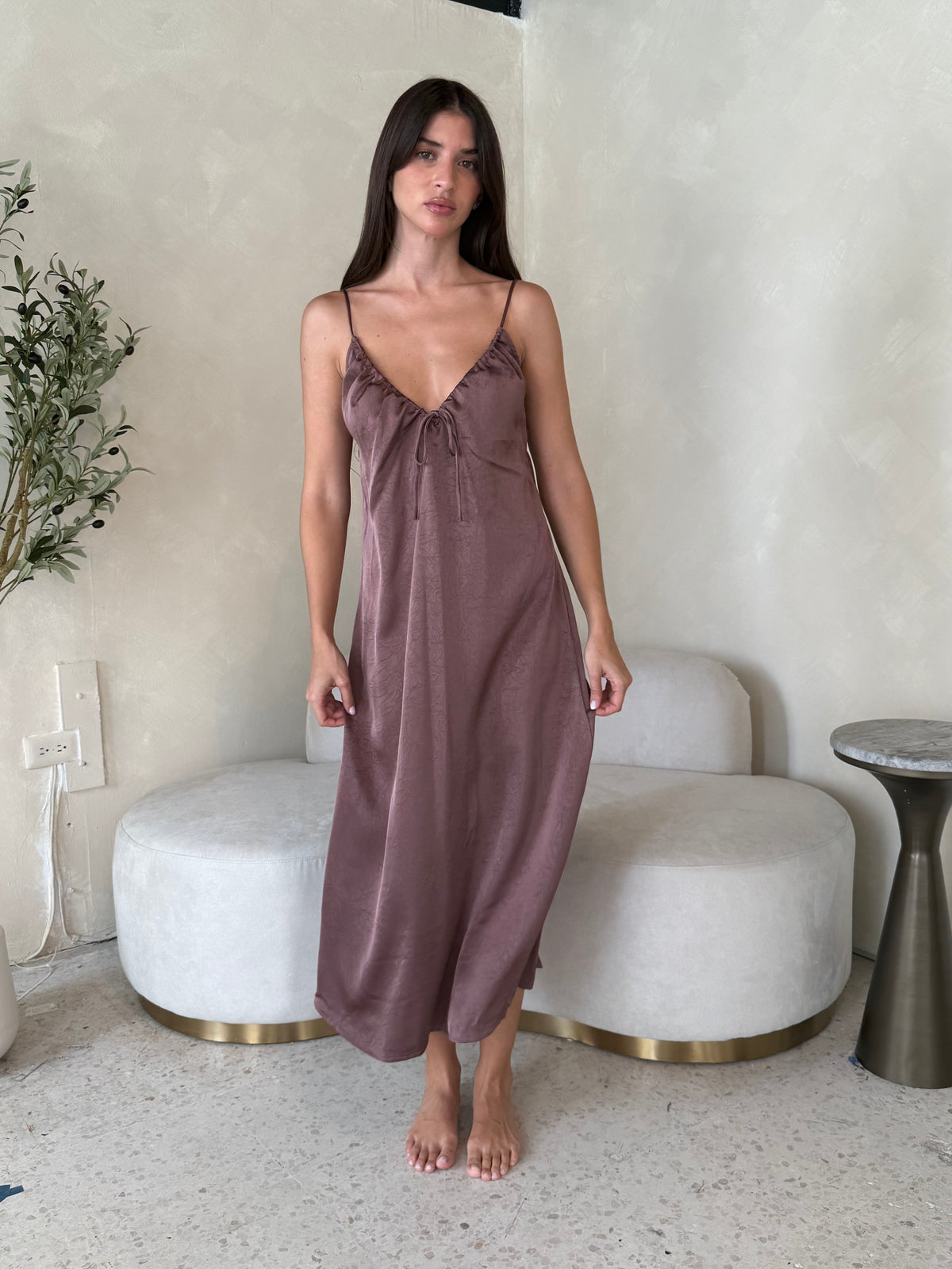Satin Midi Dress